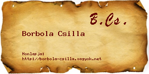 Borbola Csilla névjegykártya